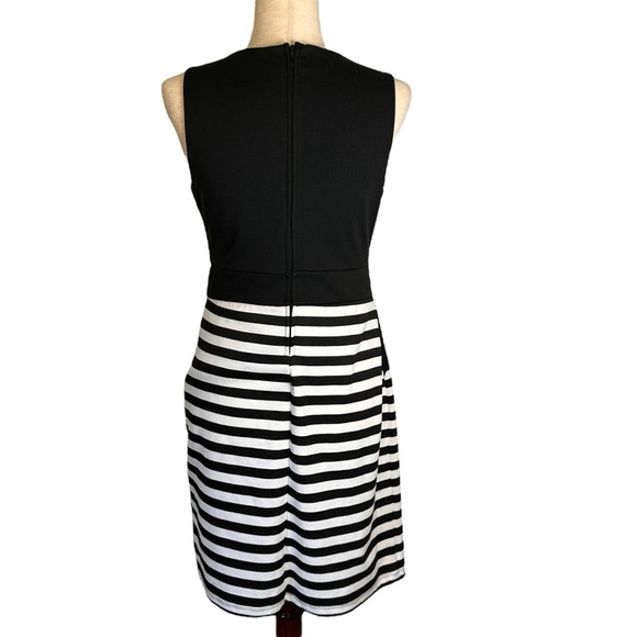 Maurices Black White Striped Sleeveless Sheath Dress NWT Size 9/10 #H1013 - Picture 5 of 11